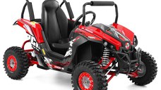 UTV electric pentru copii Kinder ecoSAVANA 1000W, baterie 48V, culoare rosie
