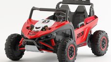 UTV electric pentru copii, Kinderauto Arrow Dune-Buggy, 220W, 12V, roti EVA, premium, 2 locuri, rosu