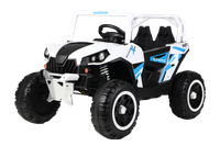 UTV electric pentru copii, Kinderauto RSR, 4x4, 120W, 12V 7Ah, alb-albastru - 1