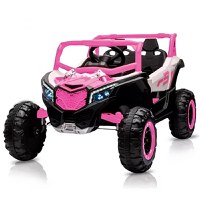 UTV electric pentru copii, Kinderauto Warrior, 4x4, 120W, 12V 7Ah, echipare Premium, culoare roz - 1