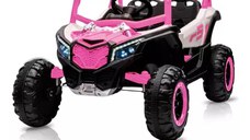 UTV electric pentru copii, Kinderauto Warrior, 4x4, 120W, 12V 7Ah, echipare Premium, culoare roz