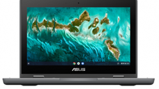 Laptop Asus ChromeBook Flip CR1100FKA (Procesor Intel® Pentium® Silver N6000 (4M Cache, up to 3.30 GHz) 11.6inch HD Touch, 8GB, eMMC 32GB, Intel HD Graphics, Chrome OS, Gri)