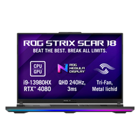 Laptop Gaming ASUS ROG Strix SCAR G834JZ-N6020 (Procesor Intel® Core™ i9-13980HX (36M Cache, up to 5.60 GHz), 18inch QHD+ 240Hz, 32GB, 1TB SSD, NVIDIA GeForce RTX 4080 @12GB, DLSS 3.0, Negru) - 1