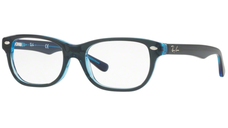 Ochelari de vedere pentru copii Ray-Ban RY1555 3667 - Rama albastra rectangulara