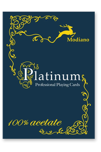 Carti de joc PLATINUM JUMBO 2 index din acetat PVC - Albastru   Rosu -Modiano - 1