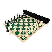 Combo Master : Piese Staunton 6 Master +Tabla vinil verde + Geanta - 1