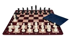 Combo Mousepad: Piese Staunton 6 Weighted +Tabla mousepad imitatie lemn + Gentuta cu fermoar