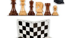 Combo set cu piese lemn Staunton 6 Zagreb, tabla PVC si saculet piese