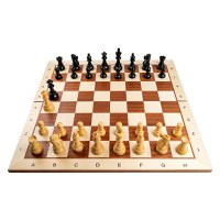 Combo set cu piese sah American Clasic Ebonised si tabla pliabila artar no. 6 - 1