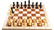 Combo set cu piese sah French Ebonised si tabla pliabila artar no. 6