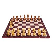 Combo set cu piese Staunton 6 German si tabla mousepad imitatie lemn - 1