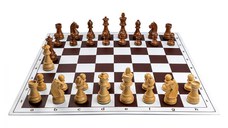 Combo set cu piese Staunton 6 German si tabla PVC Alb Maro