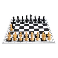 Combo set Old English : Tabla sah din PVC+Piese de sah Old English - 1