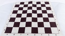 Combo Set: Piese de sah din plastic no. 6 - light si Tabla de sah din vinil