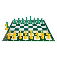 Combo set Sah Puzzle - Verde (Tabla puzzle verde+ piese no 6 light yellow  green) - 1