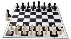 Combo set STAR: Tabla sah din carton pliabila in 4+Piese de sah din plastic no. 6 Star