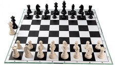 Combo set STAR: Tabla sah din carton pliabila in 4+Piese de sah din plastic no. 6 Star