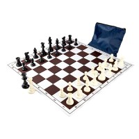 Combo set Staunton 6 weighted  cu tabla PVC alb maro - 1