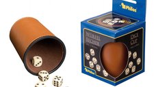 Cupa din piele cu 6 zaruri incluse