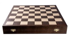 Cutie cu tabla sah din lemn - wenge - Imperfect