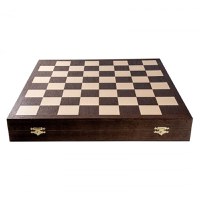 Cutie cu tabla sah din lemn - wenge - Imperfect - 1