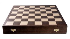 Cutie cu tabla sah din lemn - wenge - Imperfect