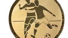 Emblema autoadeziva Fotbal 25mm, aurie pentru medalii si cupe