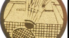 Emblema medalie cupa Badminton 25mm, aurie