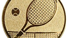 Emblema medalie cupa tenis Racheta 25mm, aurie