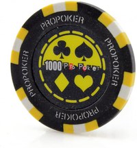 Jeton Pro Poker - Clay - 14g - Culoare Galben, inscriptionat (1000) - 1