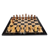 Piese American Classic cu Tabla lemn pliabila - inlaid negru artar, 54x54 cm, FN + cutie la alegere (optional) - 1