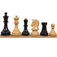 Piese de sah din lemn de acacia Staunton 6 Dubrovnik - Ebonised - 1