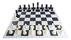 Piese de sah din plastic no. 6 - light si Tabla de sah din carton