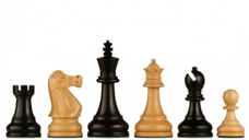 Piese sah lemn Staunton 6 DELUXE, EQ - Ebonised