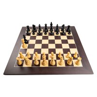 Piese sah Staunton 6 American Clasic Ebonised cu tabla de sah Barcelona Deluxe - 1