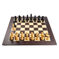 Piese sah Staunton 6 Deluxe Ebonised cu tabla de sah Barcelona Deluxe - 1