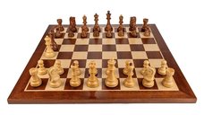 Piese sah Staunton 6 Dubrovnik cu Tabla de sah pliabila mahon - New edition