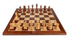 Piese sah Staunton 6 Dubrovnik cu Tabla de sah pliabila mahon - New edition