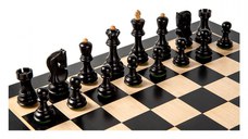 Piese Staunton 5 Zagreb cu Tabla pliabila negru artar