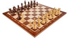 Piese Staunton 6 Columbia cu Tabla de lemn mahon 55 x 55 mm + cutie la alegere (optional)