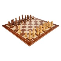 Piese Staunton 6 Dubrovnik cu Tabla de lemn mahon 55 x 55 mm + cutie la alegere (optional) - 1