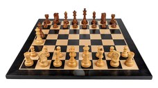 Piese Staunton 6 Dubrovnik cu Tabla de lemn pliabila - inlaid negru artar