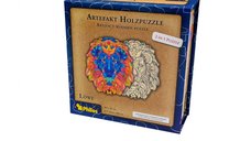 Puzzle Lemn 2 in 1 Lion, 177 Piese cu Cutie Magnetica