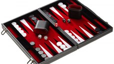 Set joc table Backgammon in stil Casino Mediu - 45x57 cm - Rosu