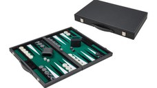 Set joc table Backgammon in stil Casino Mediu - 45x57 cm - Verde, New edition