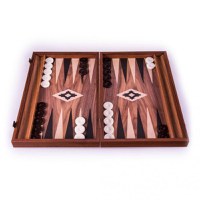 Set joc table backgammon lemn cu aspect de nuc ,   47 x 60 cm - 1