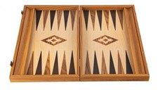Set joc table backgammon lemn cu aspect de stejar ,   38x23 cm