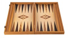 Set joc table backgammon lemn cu aspect de stejar , 47,5 x 60 cm