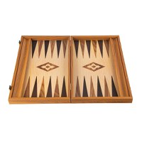 Set joc table backgammon lemn cu aspect de stejar , 47,5 x 60 cm - 1