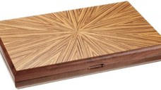Set joc table   backgammon - lemn de arbore de cauciuc Mykonos - 49x60 cm